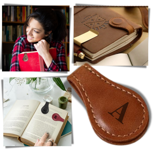 Marque-page magnétique en cuir personnalisé