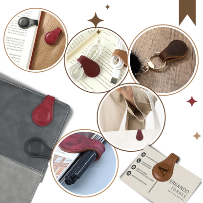 Marque-page magnétique en cuir personnalisé