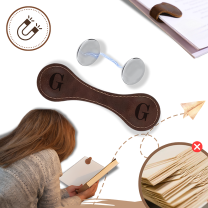 Marque-page magnétique en cuir personnalisé