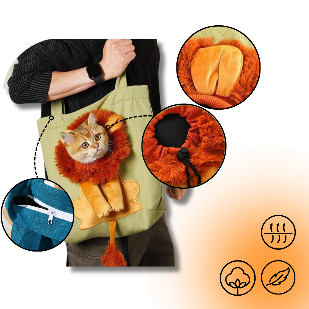 Sac pour chat Lion doux et respirant