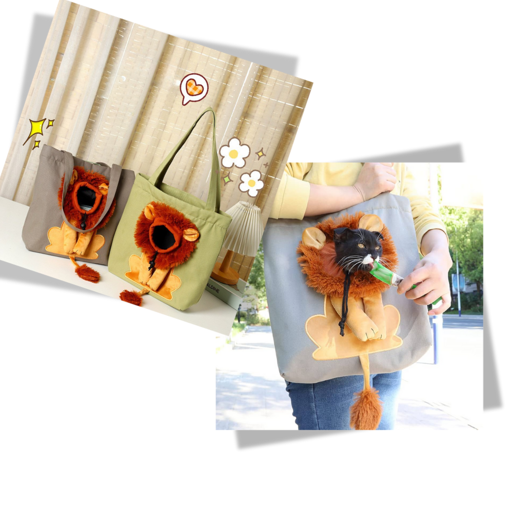 Sac pour chat Lion doux et respirant