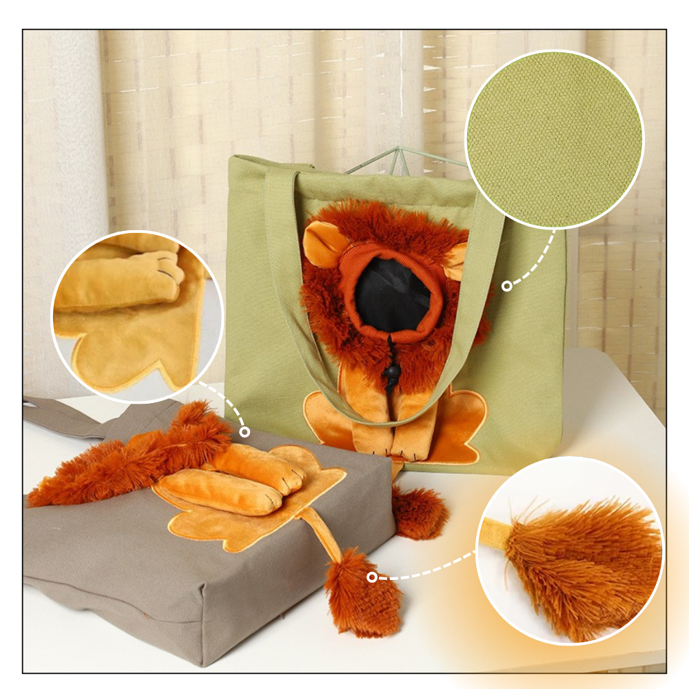 Sac pour chat Lion doux et respirant