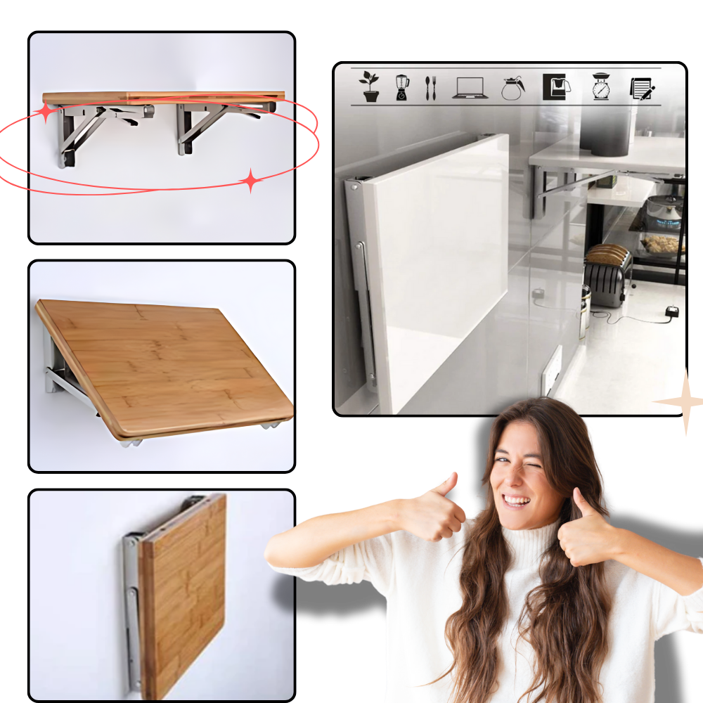 Support pour table rabattable à fixation murale