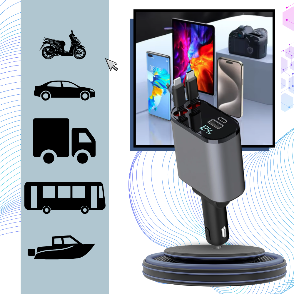 Station de charge télescopique pour voiture