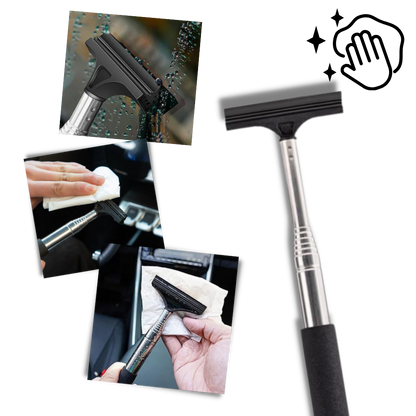 Raclette télescopique pour rétroviseur