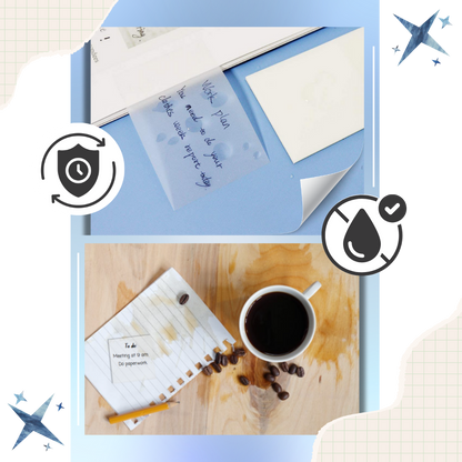 Notes autocollantes transparentes imperméables