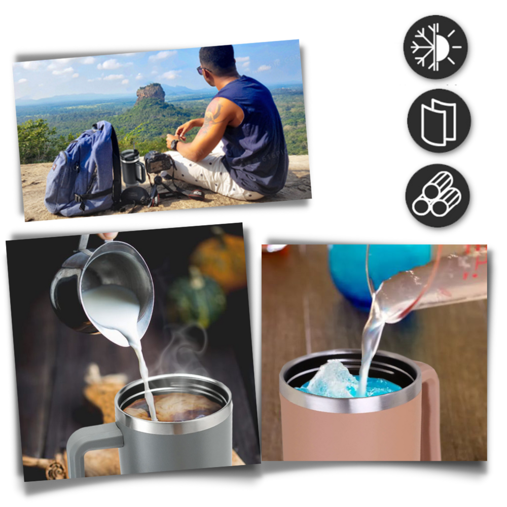 Mug Grande Capacité pour voiture avec Poignée