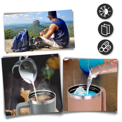 Mug Grande Capacité pour voiture avec Poignée