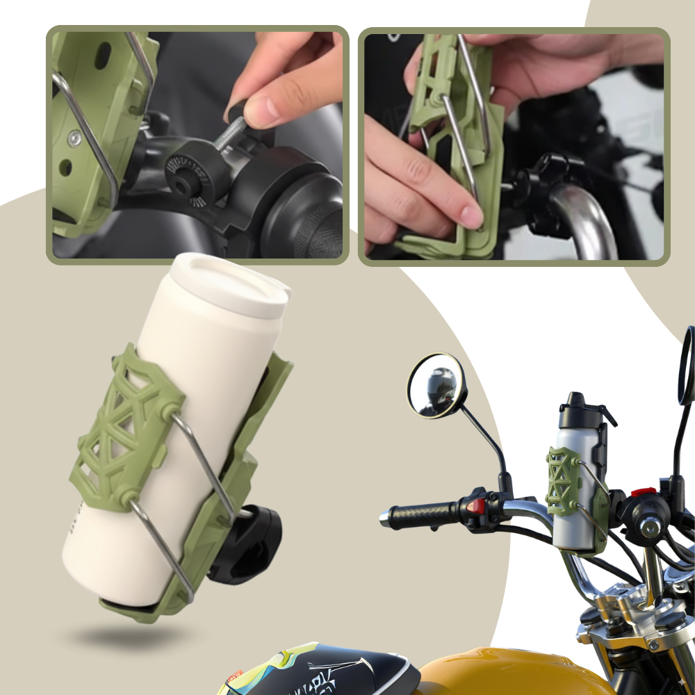 Porte-gobelet universel pour guidon de vélo et moto