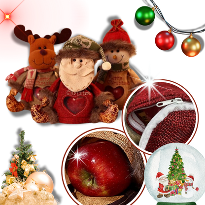 Sac-cadeau de Noël réutilisable à fermeture éclair