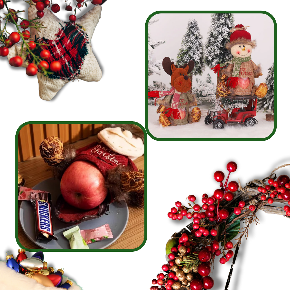 Sac-cadeau de Noël réutilisable à fermeture éclair