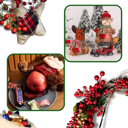 Sac-cadeau de Noël réutilisable à fermeture éclair