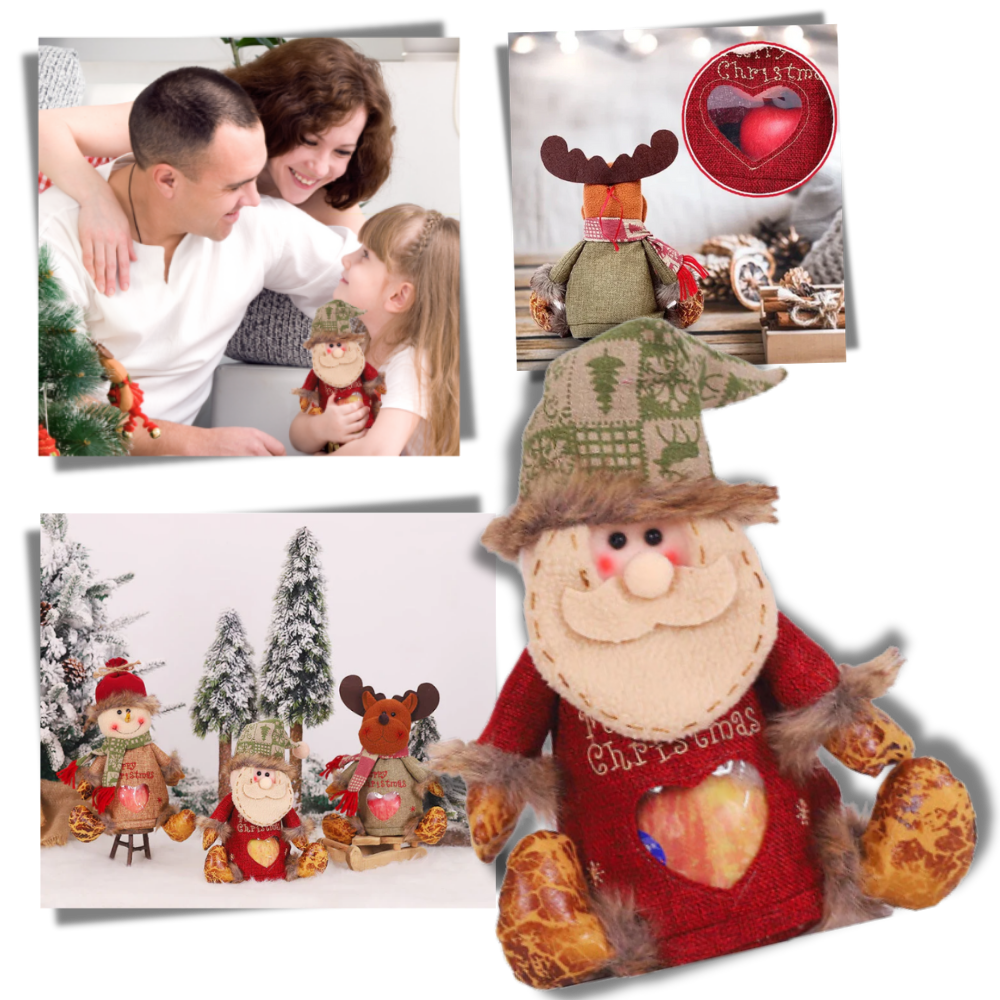 Sac-cadeau de Noël réutilisable à fermeture éclair