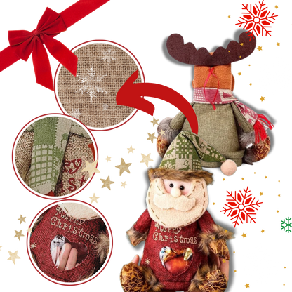 Sac-cadeau de Noël réutilisable à fermeture éclair