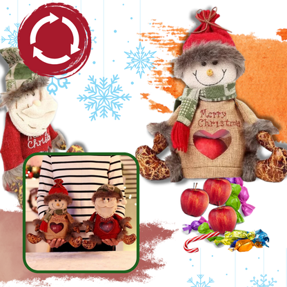 Sac-cadeau de Noël réutilisable à fermeture éclair